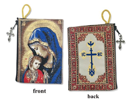 MADONNA GENTLE COMFORTER ICON - TAPESTRY ROSARY POUCH